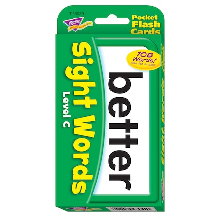 Trend Enterprises Sight Words – Level C Pocket Flash Cards T23029